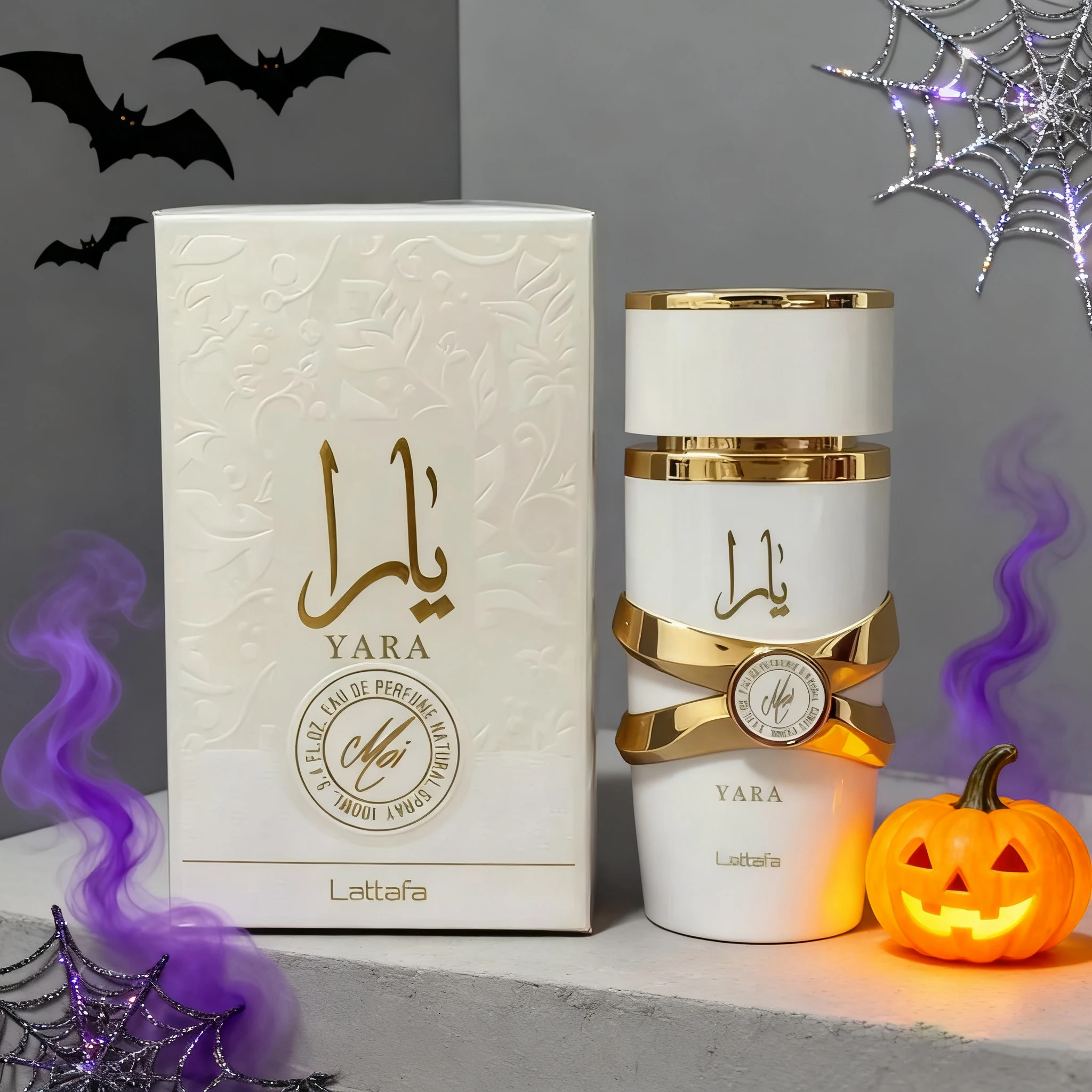 

[Подарок на Хэллоуин] Белый парфюмерный спрей Lattafa Yara, 3,4 унции (100 мл), стойкий аромат, подходит для любого случая
