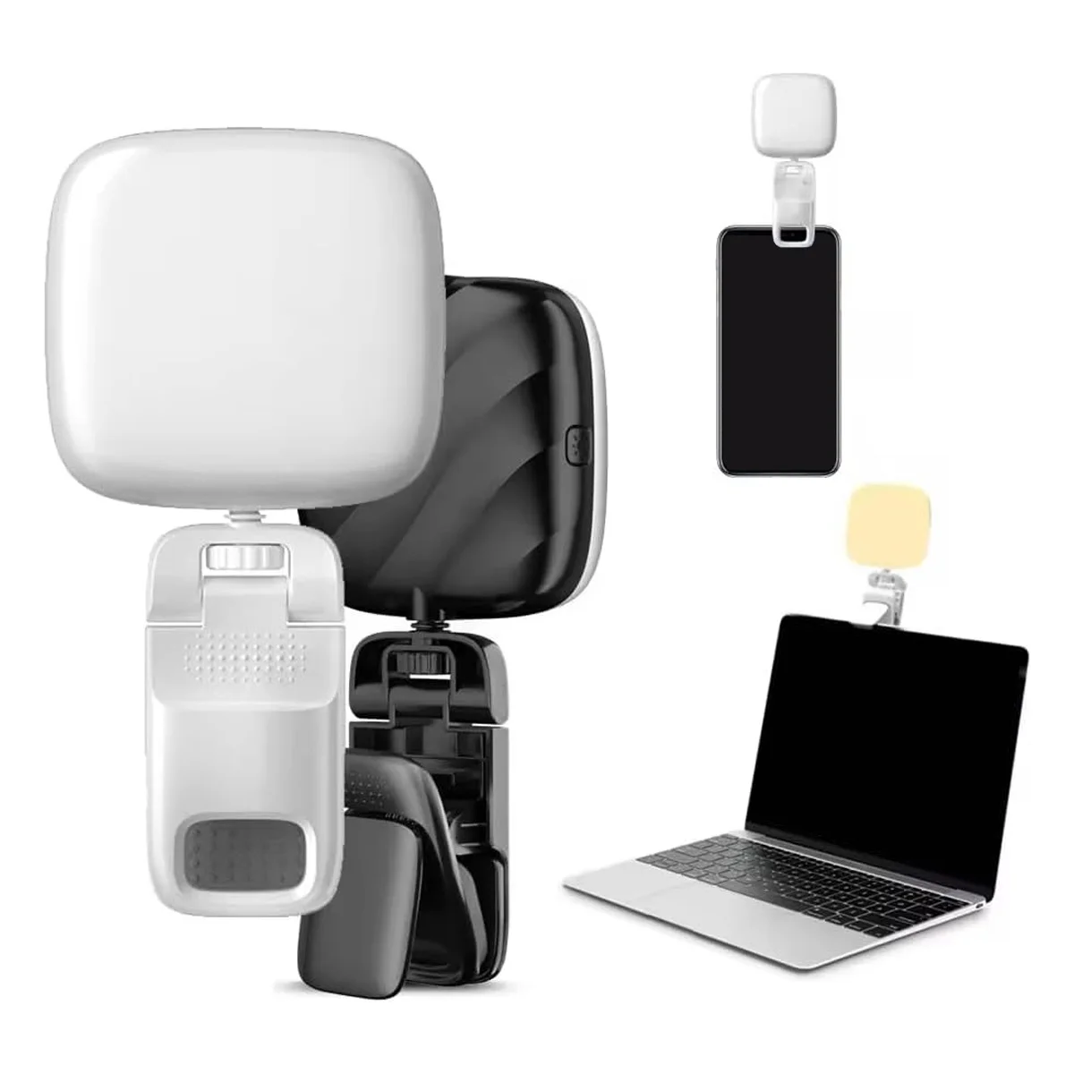 Adjustable Mini Selfie Fill Light 3 Modes 9 Level Lighting Influencers Light  for Live Streaming/Selfie/Video Conference