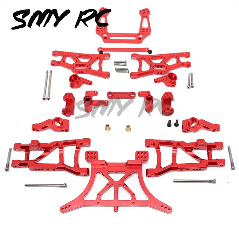 

Metal Upgrades Parts Kit Suspension Arm Shock Tower Steering Block for 1/10 Traxxas Slash 2WD VXL RC Car Replacement Accessories