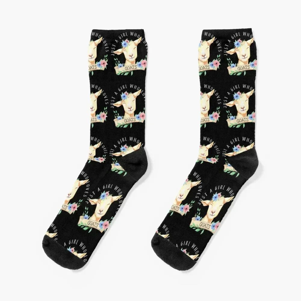 Just a Girl Who Loves Goats Socks men cotton high quality gift Socks Man Women's