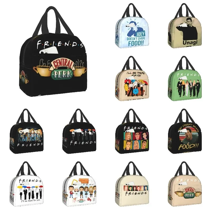 Custom Central Perk Friends Lunch Bag for Women Kids Leakproof Thermal Cooler Insulated Lunch Box Office Work School Picnic Bags