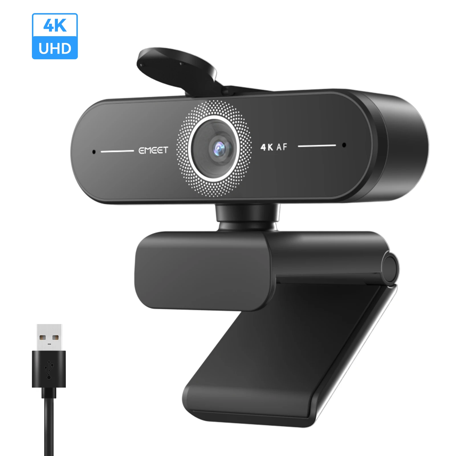 Imagem -01 - Câmera Web com Microfones Web Cam para pc Laptop Youtube Streaming Usb Foco Automático Mini Acessório Computador 4k