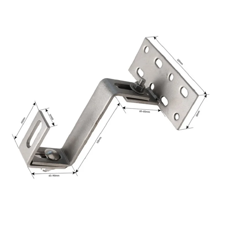 3pcs 304 stainless steel photovoltaic bracket hook glazed tile roof flat solar panel guide rail connector