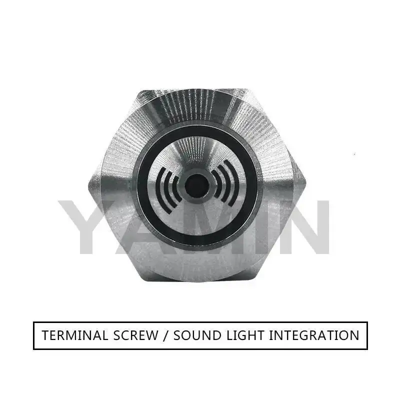 16/19/22mm Metal Buzzer Indicator Light LED Stainless Steel Flash Light A Burglar Alarm Screw Terminal 12/24/220/380V view 3
