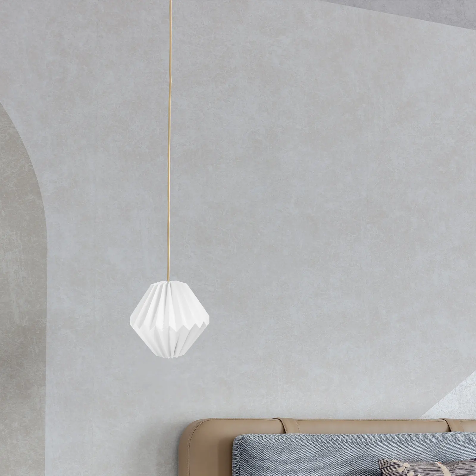 

Складной бумажный светильник ручной работы в скандинавском стиле, подвесной абажур для гостиной, спальни, кухни, потолочный светильник для создания теплой атмосферы