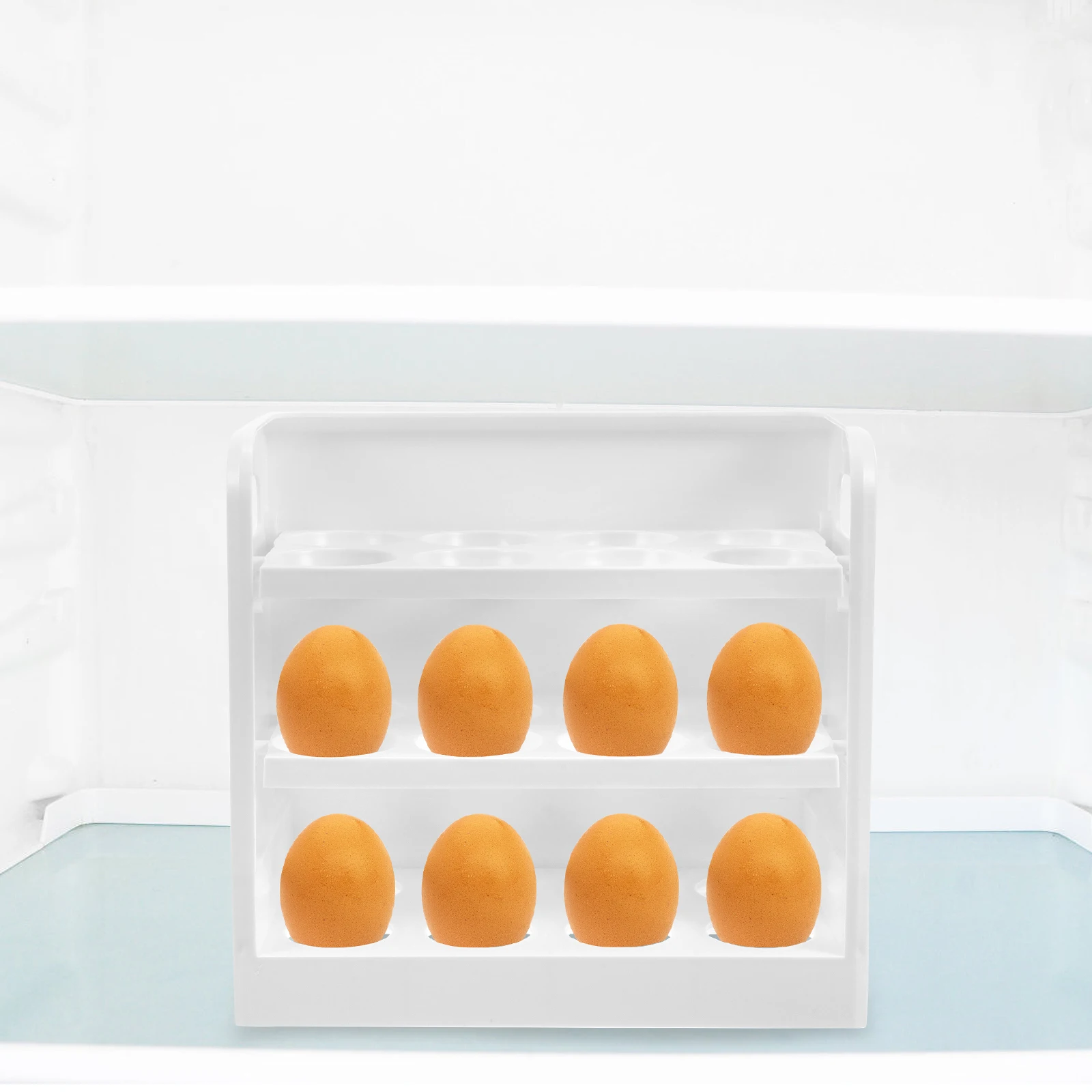 

1pcs 3 Layers Storage Rack for Fridge Fridge Egg Stand Organizer Holder Stand Double Row ABS Tiers Container Kitchen Home Use