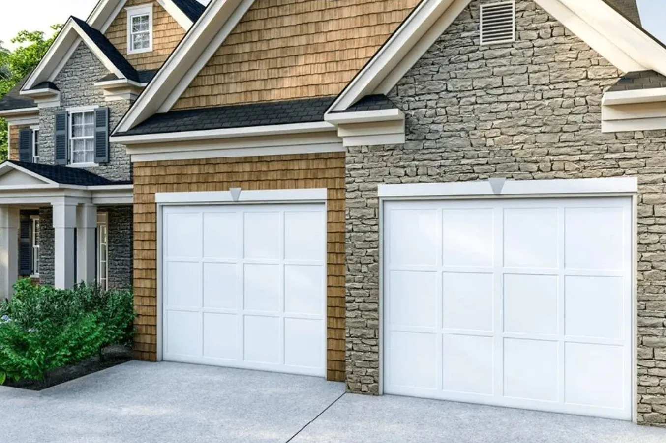 AOSTTER Automatic Sectional Garage Door With Pedestrian Door Insulated Sandwich Panel For Modern Villa And Residential Use