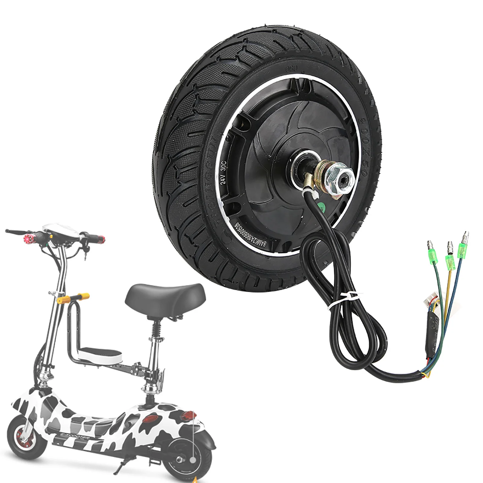 

36V 350W 8inch Electric Scooter Hub Motor 8inch Electric Scooter Brushless Wheel Hub Motor with Tyre Motor Vehicle Hub Motor