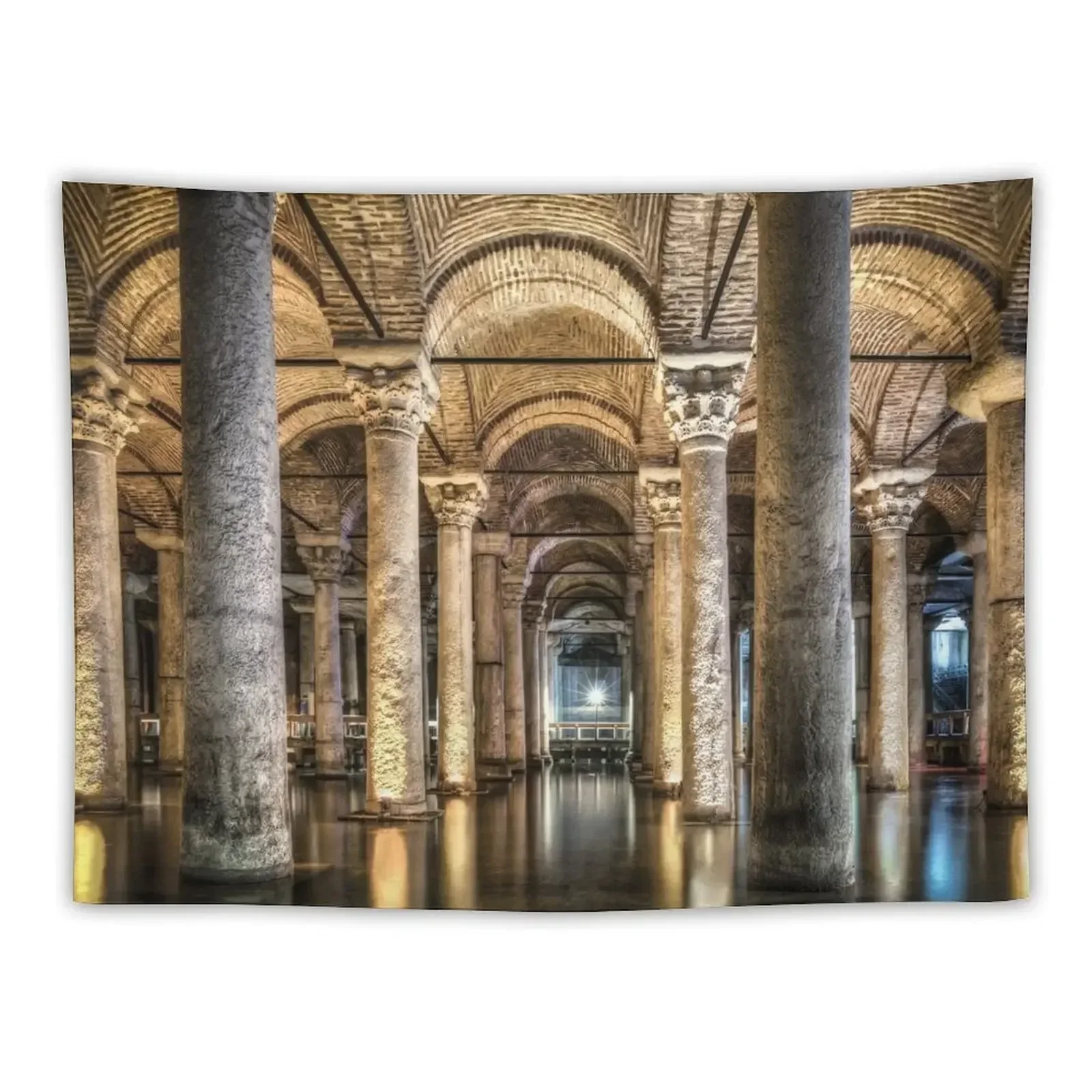 Sunken Palace or Basilica Cistern (Istanbul, Turkey) Tapestry Wall Hanging Wall Room Decor For Girls Tapestry