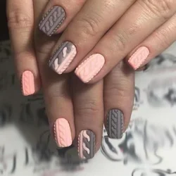 24pcs Blue Love Design Press on Nails Simple 3D Fashion Valentine’s Day Short Ballet False Nails Datachable Square Fake Nail Set
