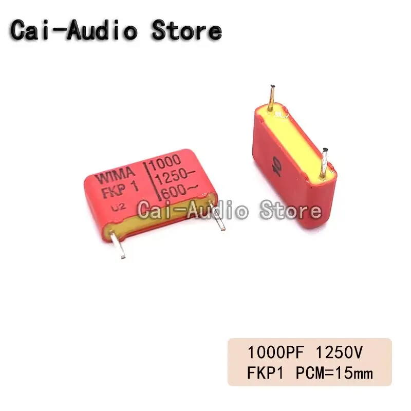 Wma-ger多くのフィルムコンデンサ、fkp1、新品、1250v、1000pf、1250v、102 0.001uf、1250v1000pf、102、15mm、15mm、2個、5個10個入りロット