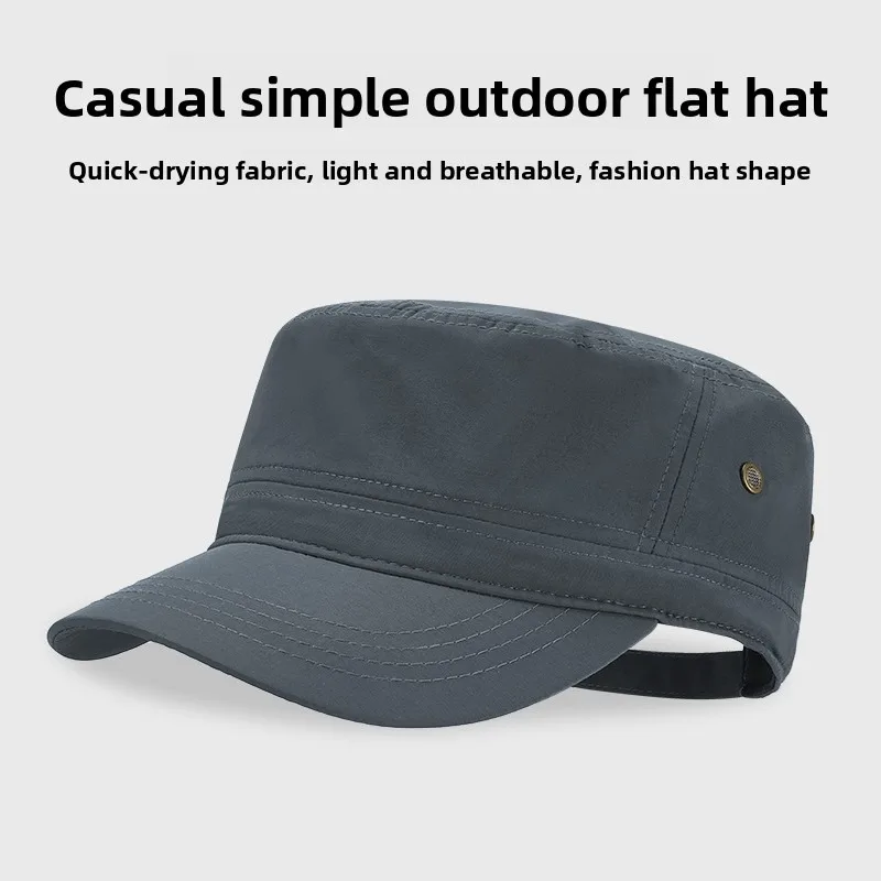 

Korean style trendy summer flat top hat, middle-aged men's hat, spring sun hat, casual duck tongue hat