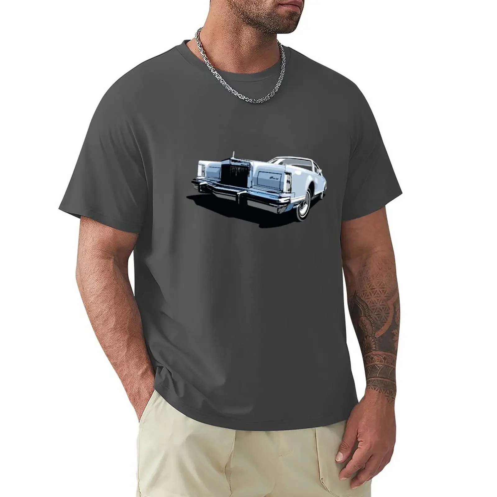 1970s Lincoln Continental in Light Blue T-Shirt boys animal print oversizeds boys whites clothes for men