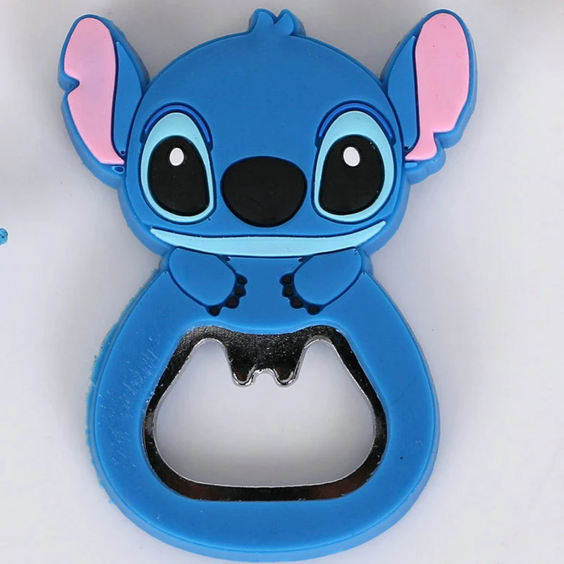 Disney Cartoon Stitch Bottle Opener Cute Fridge Sticker Glass Beer Drink Kawaii Bottle Opener Home Refrigerator Magnet