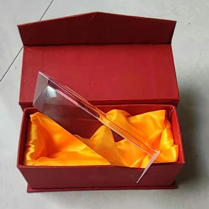 30x30x100mm K9 Triangular Prism Optical Glass Rainbow Prism for Photography Physics Light Spectrum Science Experiment