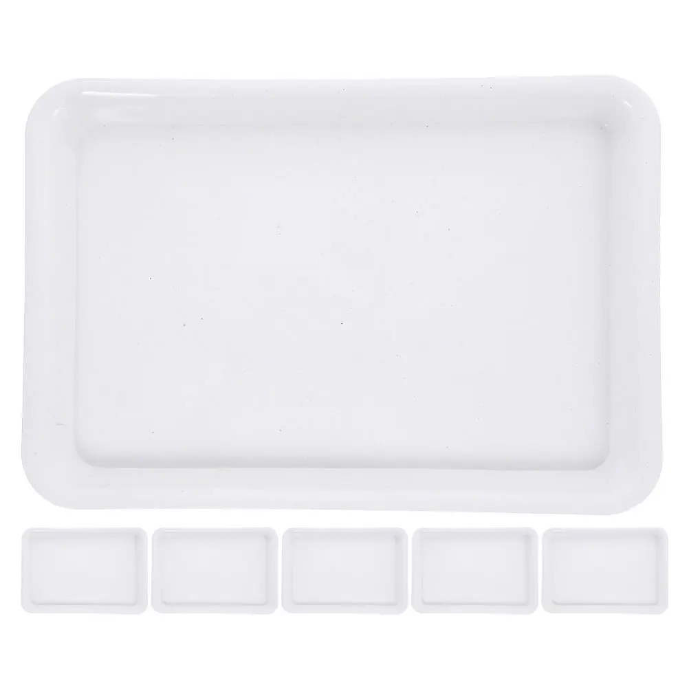 

6 Pcs Flower Pot Tray Rectangular Plant Saucer Drip Trays for Potted Plants Water Catcher Bonsai Plastic Gardening Accessories