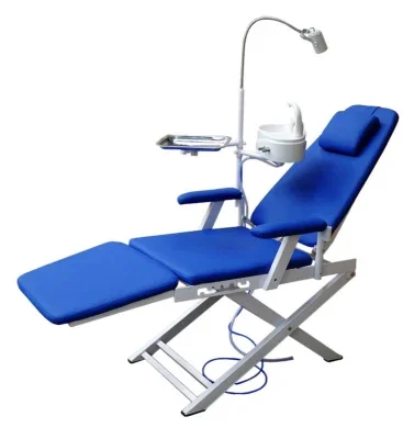 Simple Design Folding Chair  Portable Chair Units With LED Lamp Spittoon Tray For Hospital Dentist Clinic