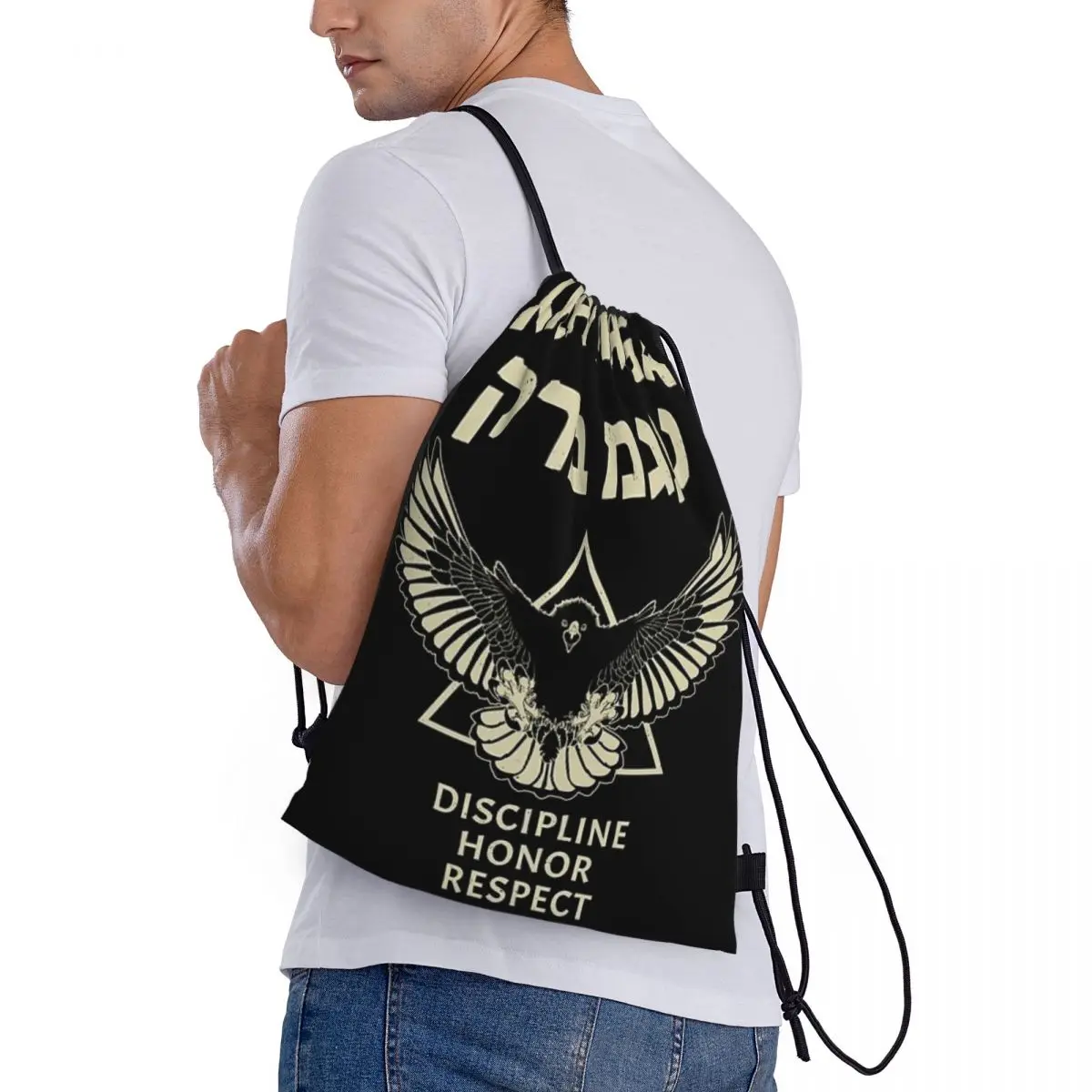 Custom Pattern Logo Drawstring Bag Krav Maga Eagle Travel Backpack Student Storage Bag School Bag  ꦫ