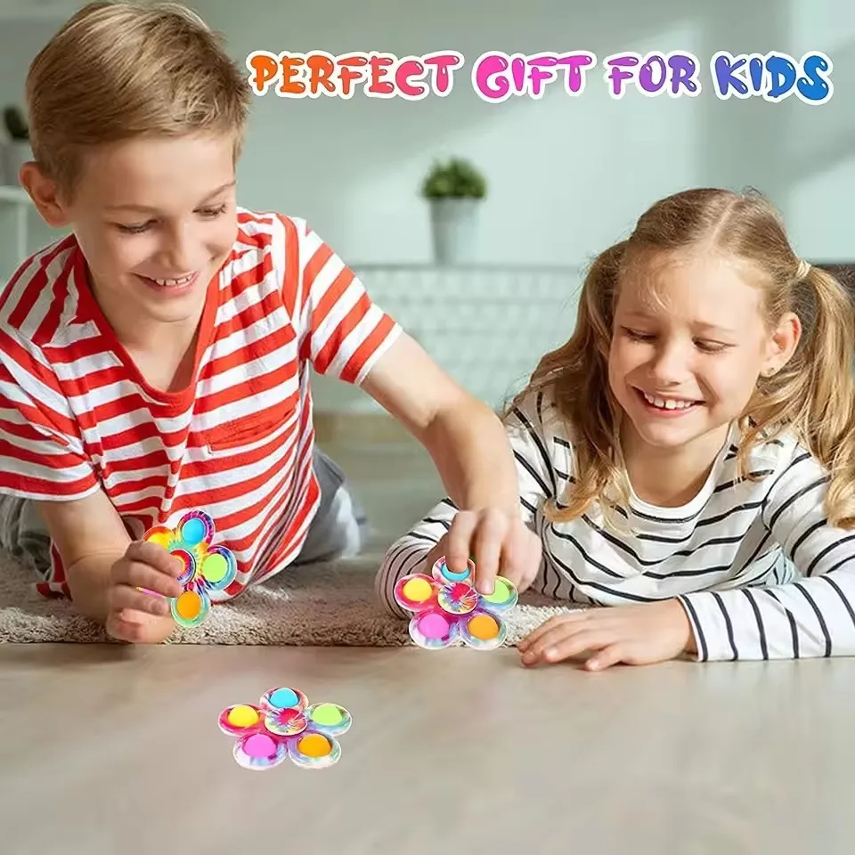 1/2/5 個カラフルなバブルジャイロフィジェットスピナー指バウンスおもちゃプレスバブルスピナー ADHD 子供の不安を軽減ストレスを軽減