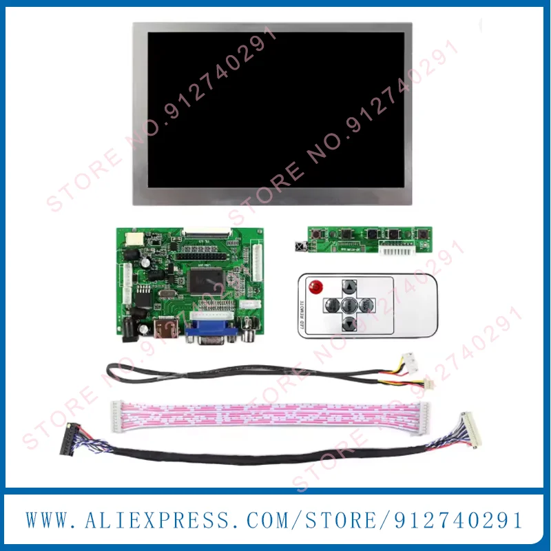 LCD G070VW01 V0  Original 7 Inch G070VW01 V.0 LCD Display Screen Panel E204356 800(RGB)×480 VGA Test Board