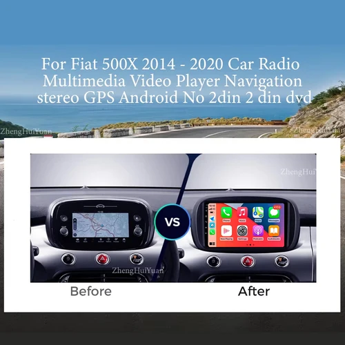 Imagen 2 del producto Radio de coche Android 15 para Fiat 500X 2014-2020, reproductor de navegador Bluetooth estéreo Multimedia, GPS inalámbrico 4G, pantalla táctil CarPlay