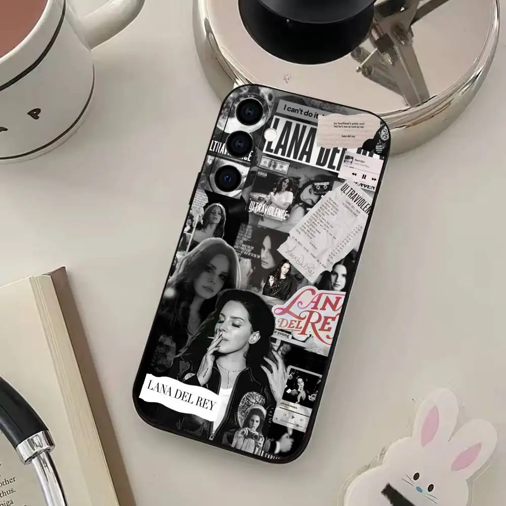 حافظة هاتف Singer L-Lana D-Del Reys لهاتف سامسونج جالاكسي A73، A72، A71، A70، A53، A52، A51، غطاء أسود ناعم آخر #3