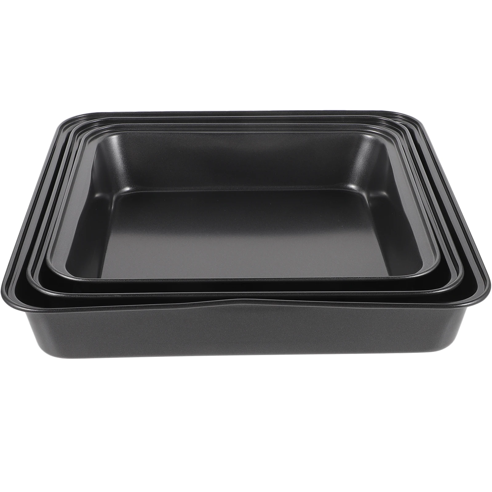 3 قطعة غير لاصقة الكربون الصلب البيتزا عموم مجموعة متعددة الأغراض صينية الخبز فرن مقلاة معدنية ل البيتزا الأسماك الدجاج الخبز المقالي