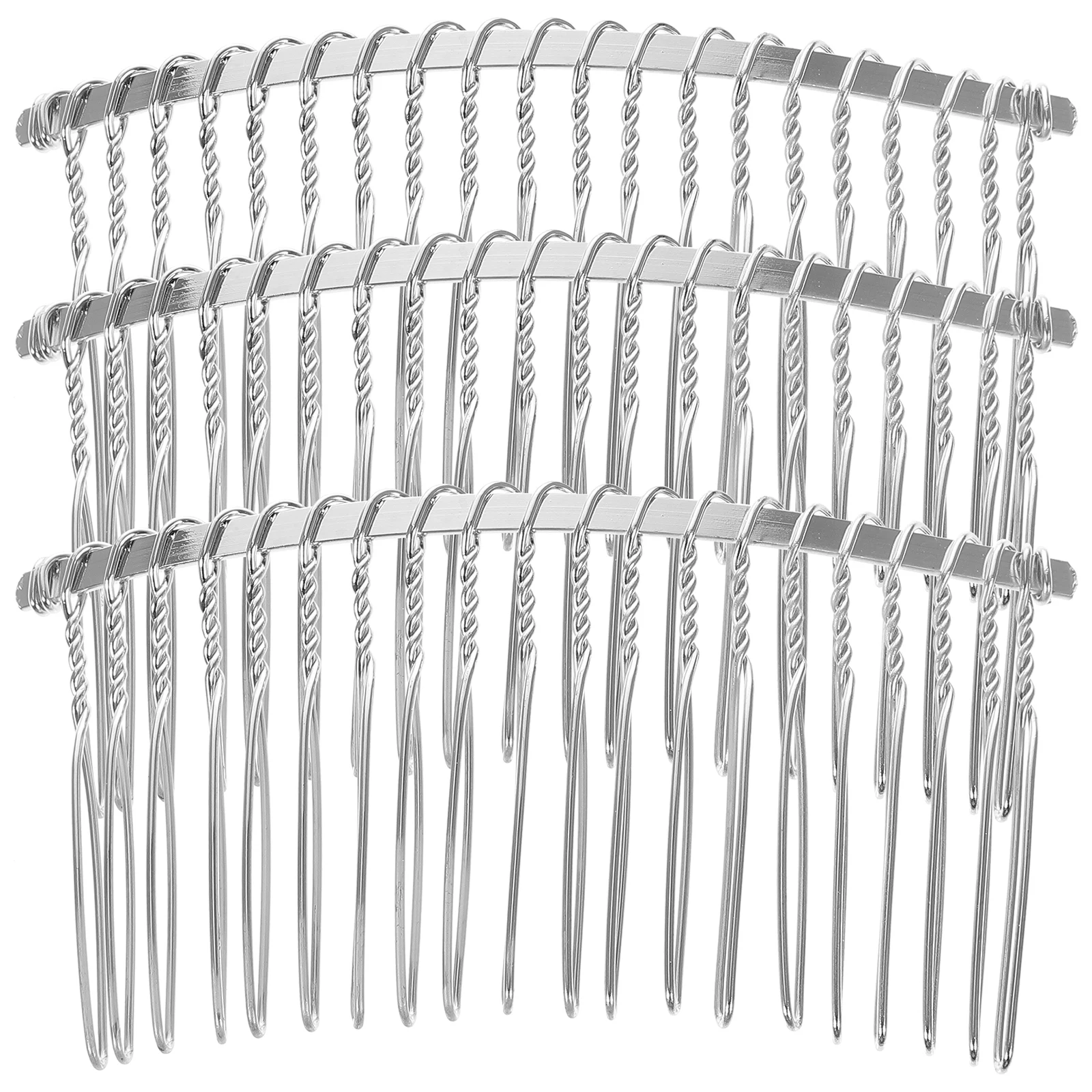 

3pcs 20 Teeth Iron Comb Silver Metal Hair Clip Combs Wedding Bridal Veil Accessories Craft Decorative Combs for DIY Hair Pieces