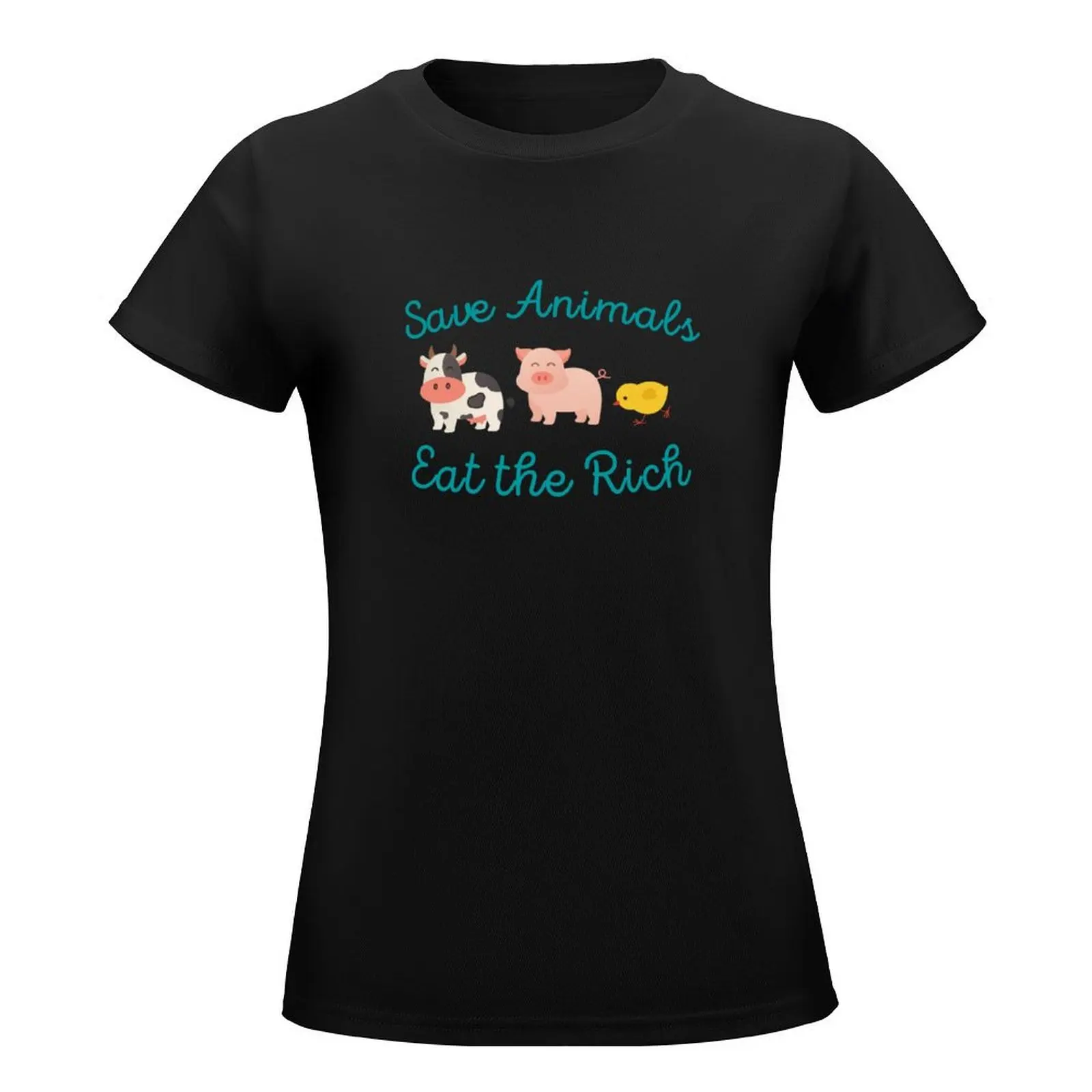 Save Animals Eat the Rich T-Shirt lady clothes graphics cute clothes cute tops Women t-shirts