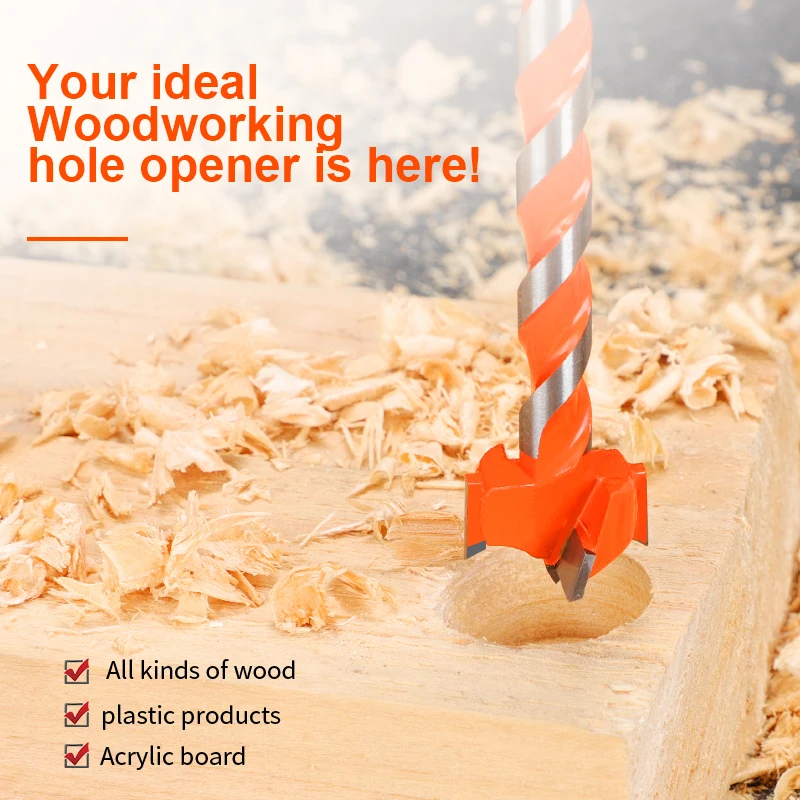 Newshark ไม้เจาะรูด้วยตนเองเลื่อยไม้เครื่องมือ16Mm-25Mm ทังสเตนสตีล Hexagonal Shank เจาะ Bits