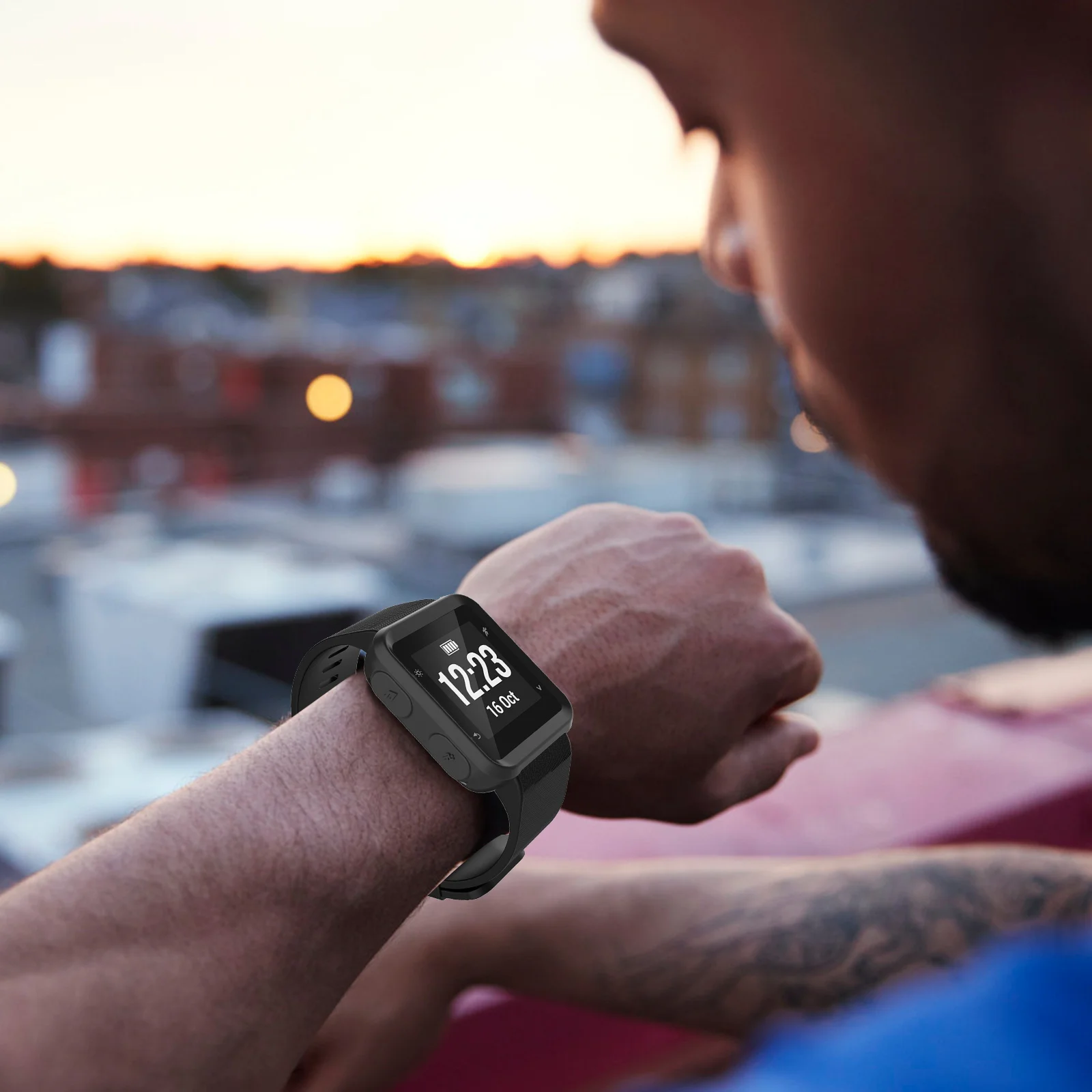 

2Pcs Smartwatch Protective Case Silicone Cover Full Edge Protection Anti-Scratch Shockproof Shell Compatible Forerunner35