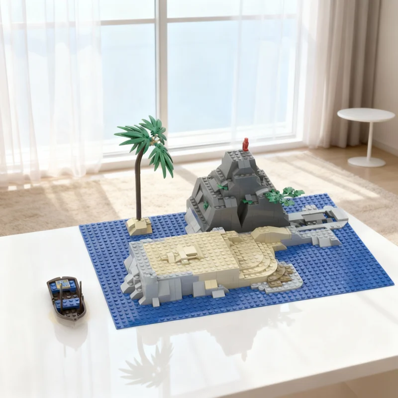 

610pcs MOC Rocky Reef Pirates Model Building Blocks Assemble Architecture DIY Creative Toy Education Brick Christmas Gifts Idea