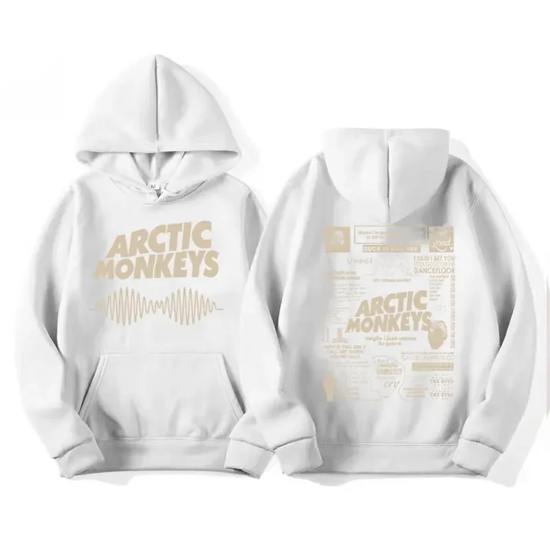 Retro Rock Arctic Monkeys Music Album Graphic Hoodies Men Vintage Oversized Y2k Hip Hop Hoodie Punk Sweatshirt Tour Double Sided