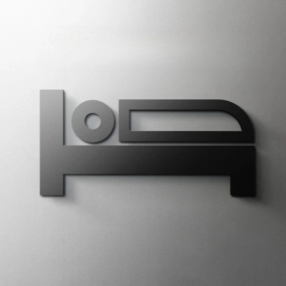 Bedroom Door Acrylic 3D Sign, Modern Minimal Decor for Utilities Washing Restaurant Hotel, Self Adhesive