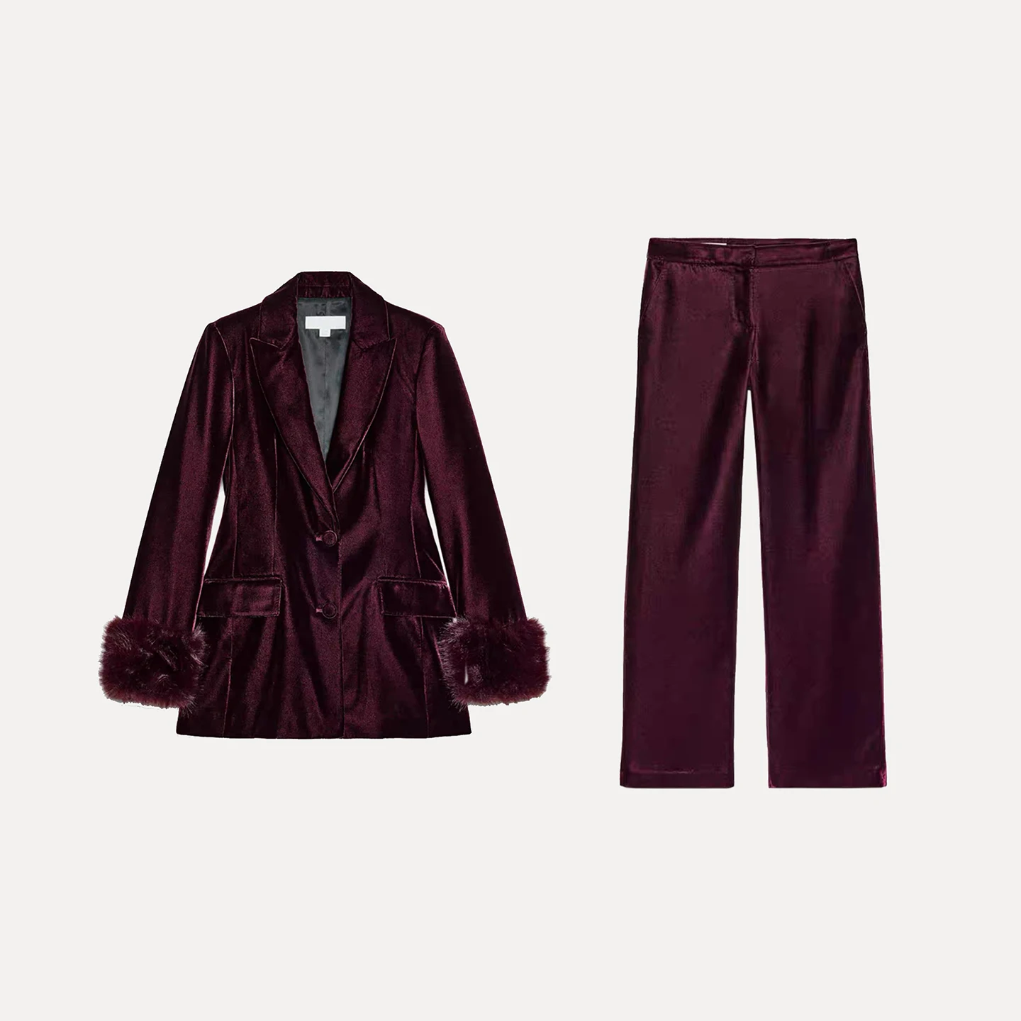 ファイオナブル ウィンター 2025 レディーススーツ ジャエット パーソナル ワイドレッグパンツ ハイウエスト ロングスリーブ 無地 ヨーロピアンスタイル 大人...