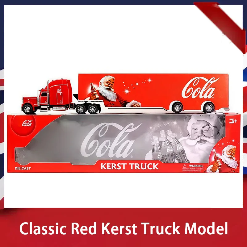 

Diecast 1:64 Alloy Classic Red Kerst Truck Transport Vehicle Model Static Collection Decorated Holiday Christmas Gifts Toys