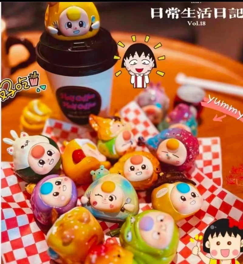 

New Authentic Baby Three Little Greedy Cat Series Blind Box Cute Mini Cute Grain Doll Surprise Toy Gift Collection Ornament