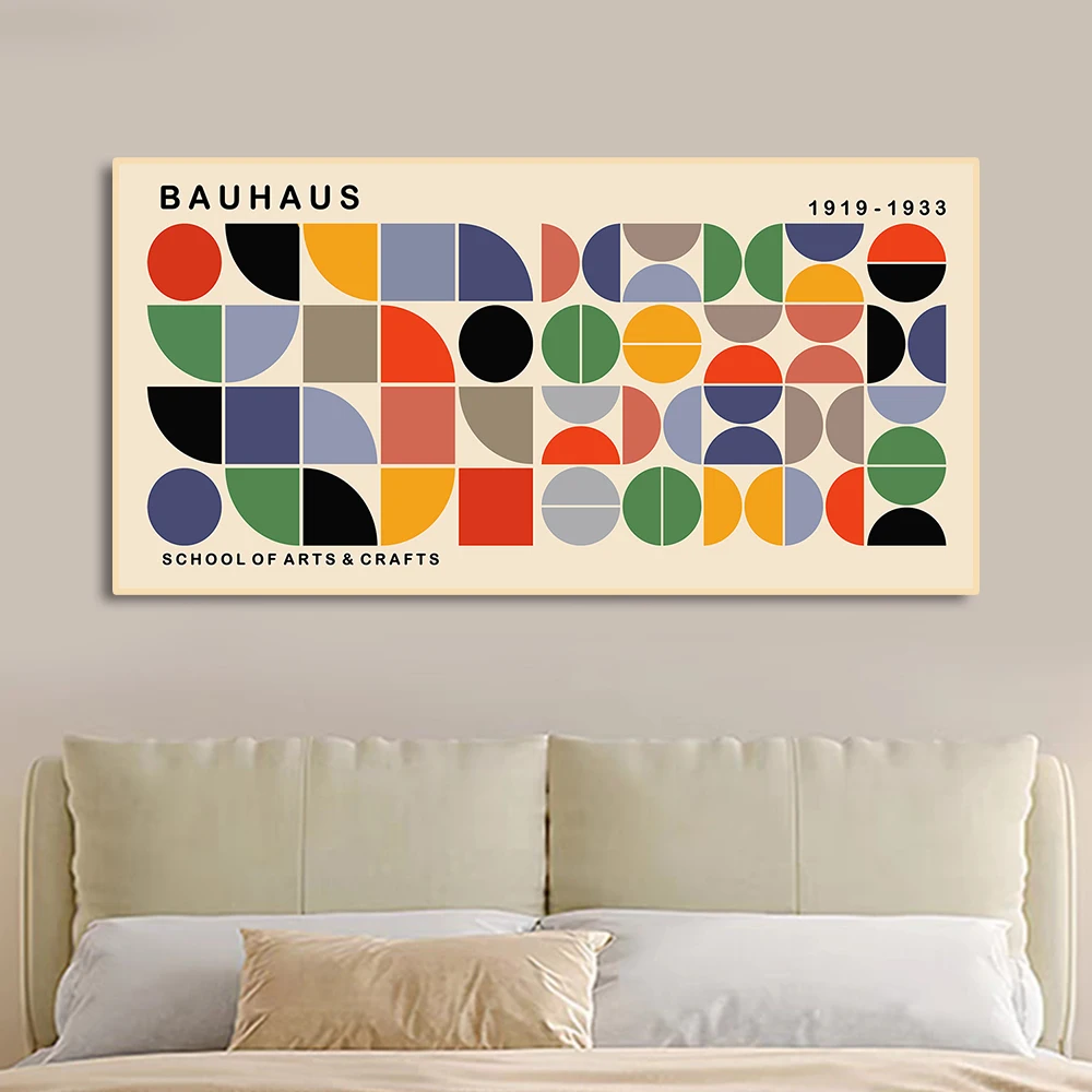 Large Matisse Bauhaus Geometric Leaves Exhibition Poster Abstract Canvas Painting Prints Minimalist Wall Art for Home Decor 1PC