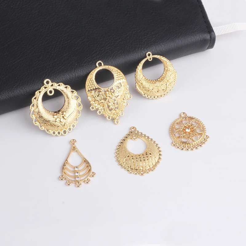 

10 шт., винтажные серьги ручной работы, металлические инкрустированные полые круглые серьги «Ловец снов», серьги-капельки, подвески