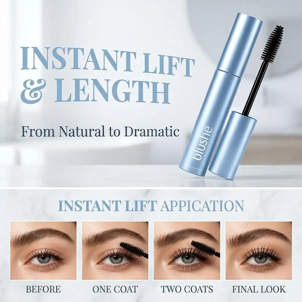 Korean Peptide Instant Curling Lengthening Eyelash Growth Serum Blushe Lash Casting Mature Mascara Black Lasting Styling Mascara