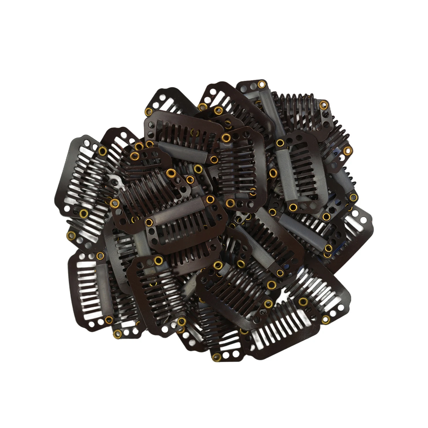 

20Pcs 28mm Wig Clips for Hair Extensions Metal Snap Hair Clip with Silicone on the Back BB Hairpins Wig Comb for Wig /Toupee