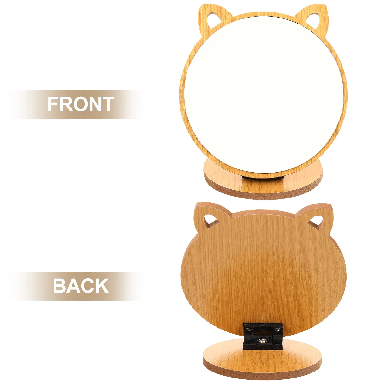 

Деревянное настольное зеркало для макияжа с устойчивой подставкой, декоративное и функциональное, для стола и комнаты