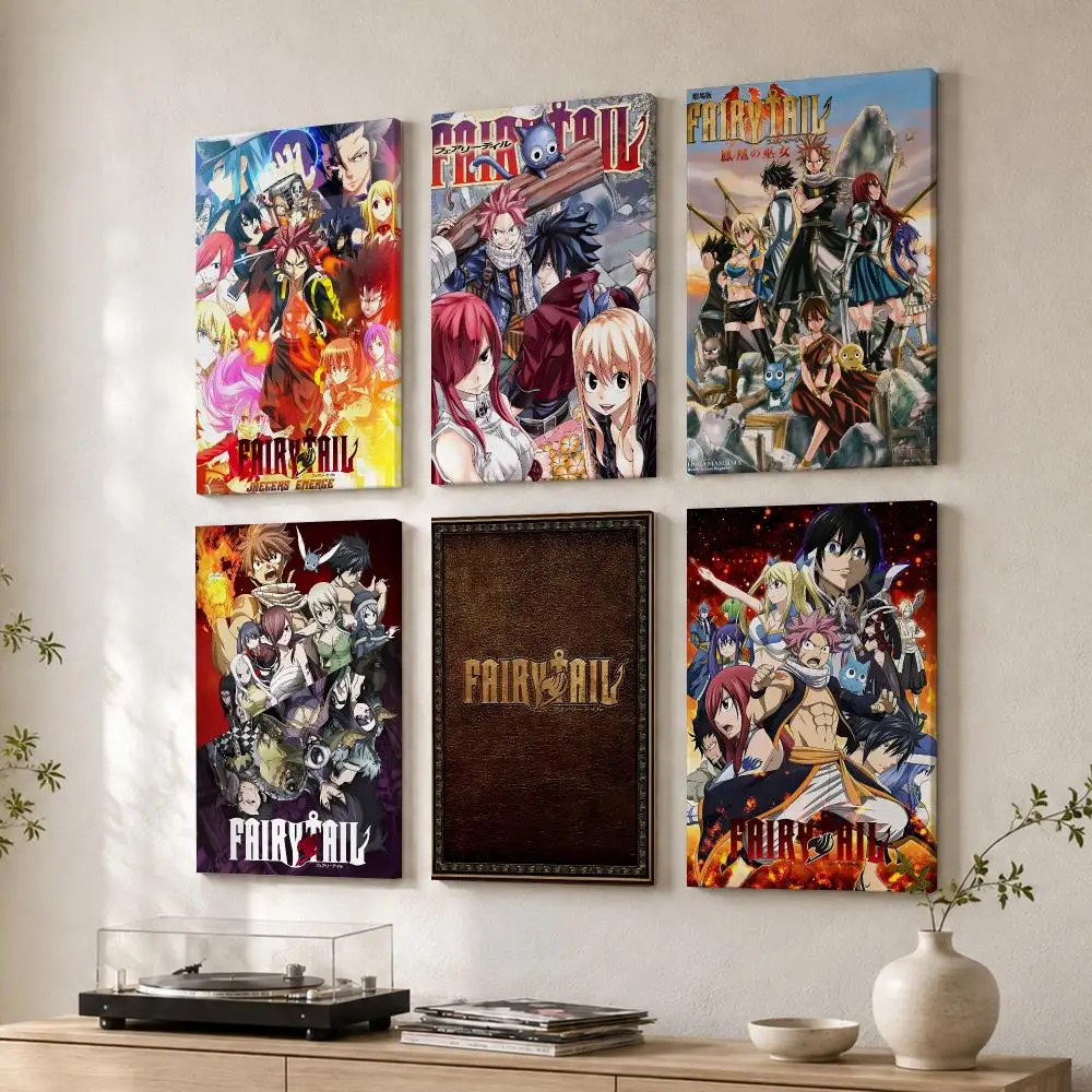 Japanese Anime F-Fairy Tail Framed Wall Painting Wood Framed Wall Art Print For Bedroom Living Room Hallway Office Home Decor