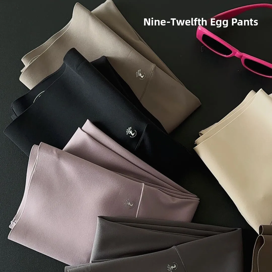 Anqi Ultra-Thin Egg Mask Yoga Pants High-Waist Slim-Fit Women's Summer Boting Pants High-Elastici  Sle