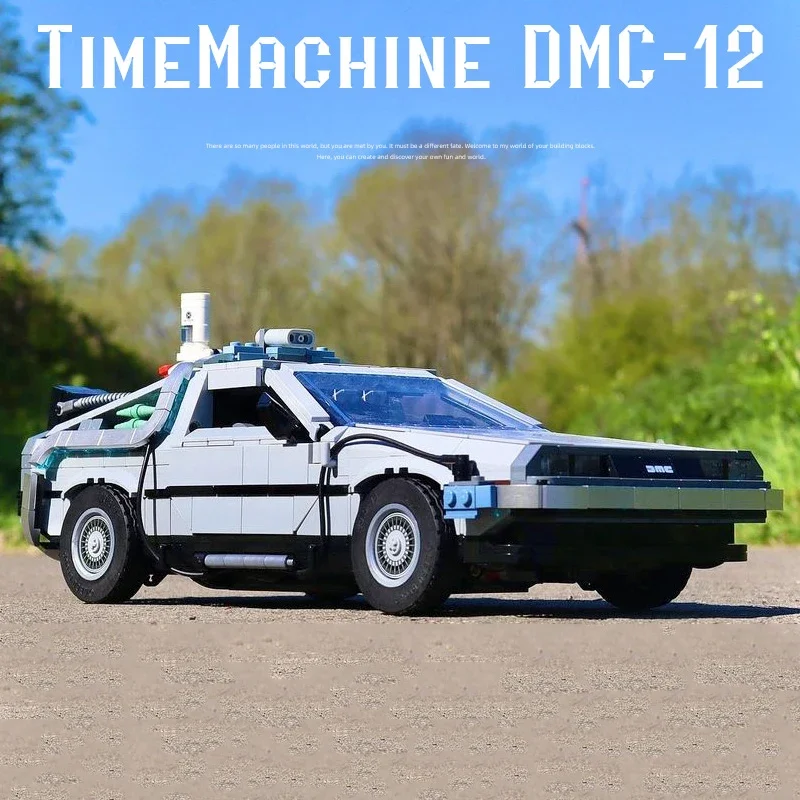 

1872PCS Icons Technical Car Back to the Future Time Machine Fit 10300 Building Blocks Model MOC Vehicle Bricks Toys For Kid Gift