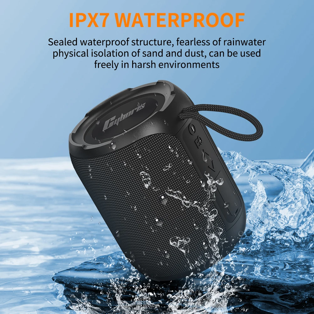 Portable 40W IPX7 Waterproof Wireless Speaker Outdoor with Deep Bass & HD Loud Stereo Sound TWS Pairing