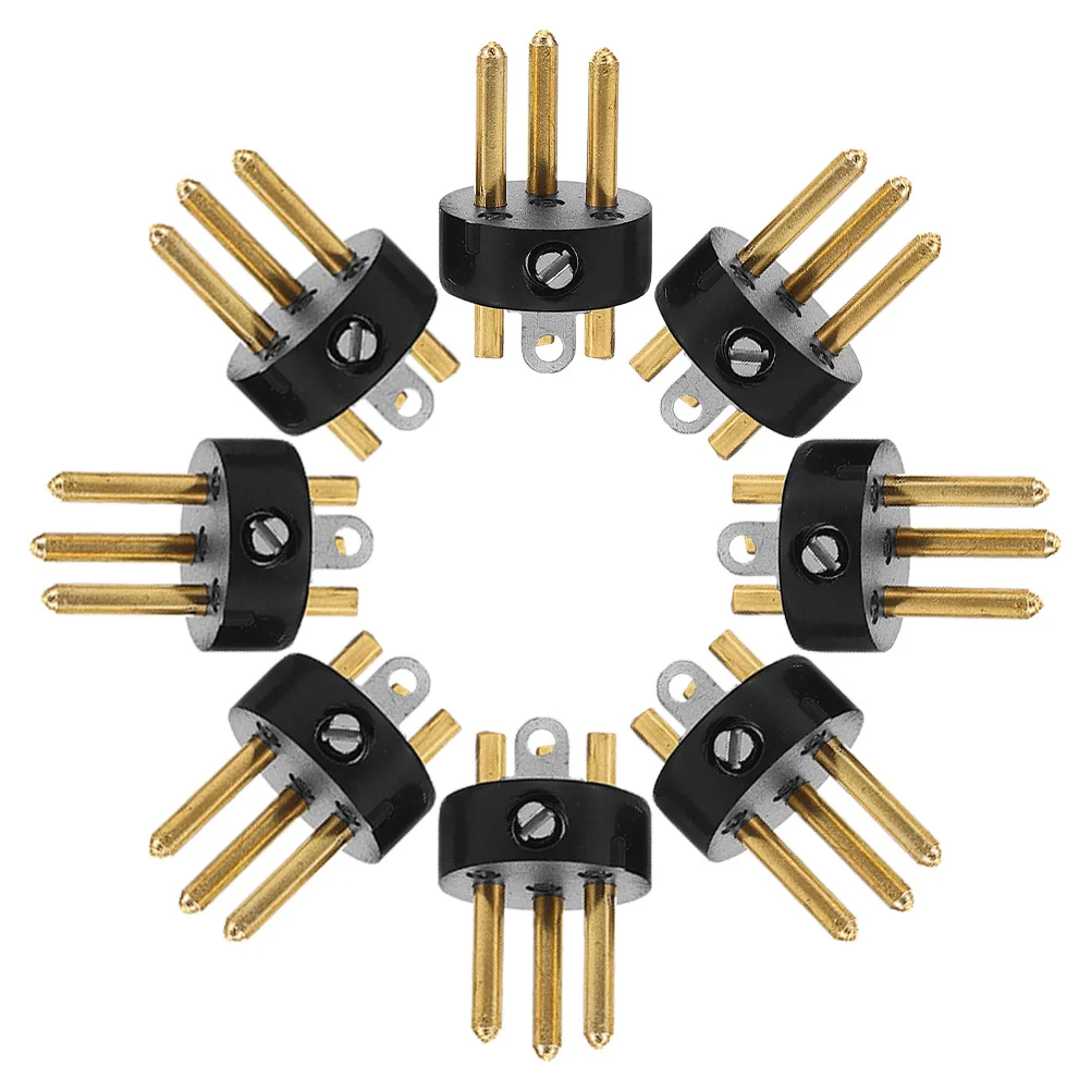 

8Pcs Xlr Connector Plug 3pin Microphone Adapter Durable Metal Construction for Sound Systems Easy Installation Versatile Design