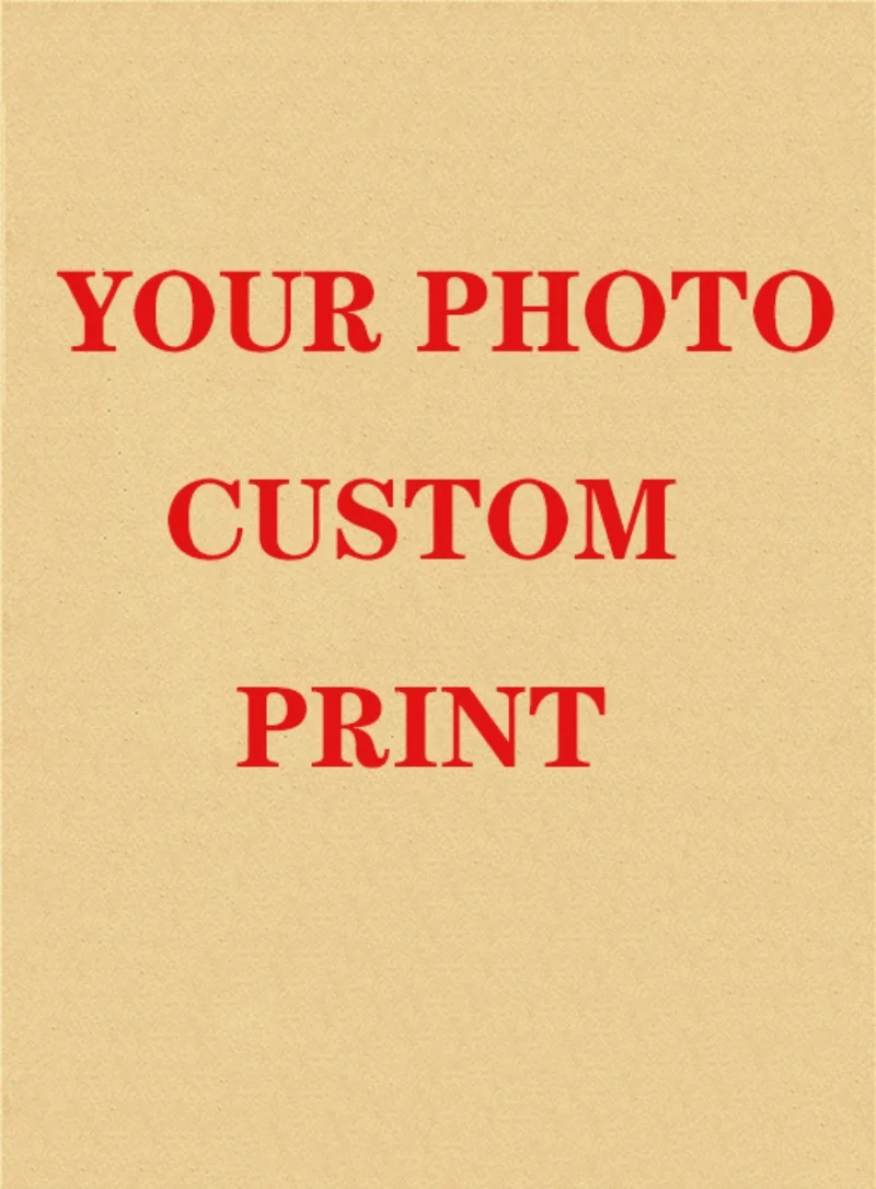 Custom Poster Customized Your Picture Kraft Paper Prints Personalized Vintage Home Room Bar Cafe Art Wall Decor Retro Painting