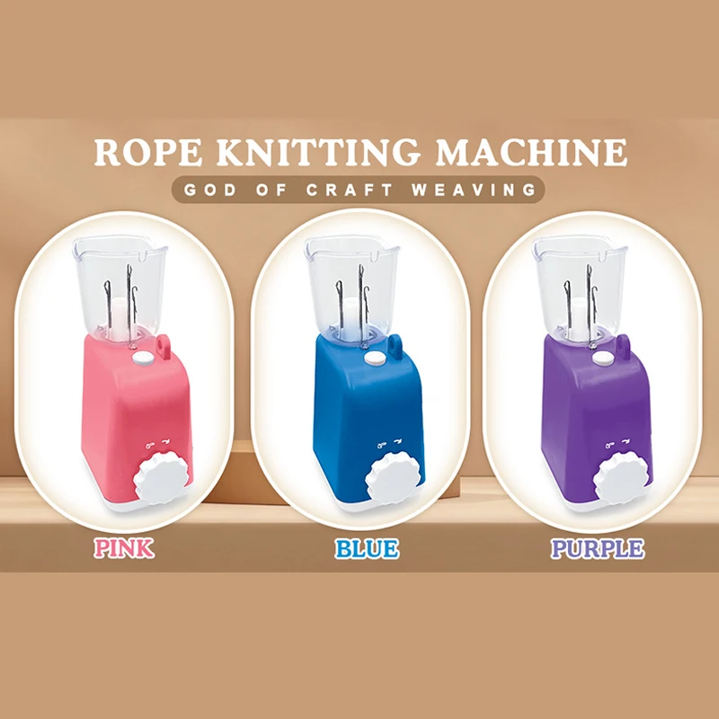 

DIY Electric Knitting Machine For Crochet Making Automatic Cord Braider Handmade Crafts USB Powered Yarn Wool Knit Easy To Use