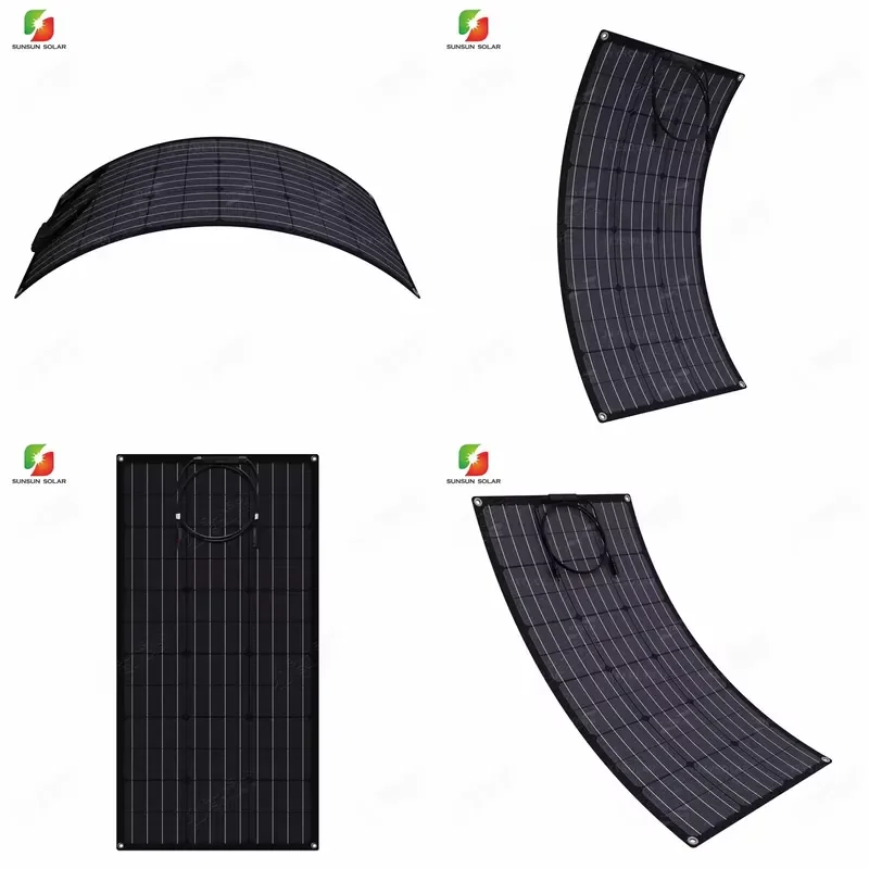 SUNSUN SS-M90W 90W High Efficiency Flexible Monocrystalline Solar Panel ETFE Front 2kg Lightweight 18% Efficiency